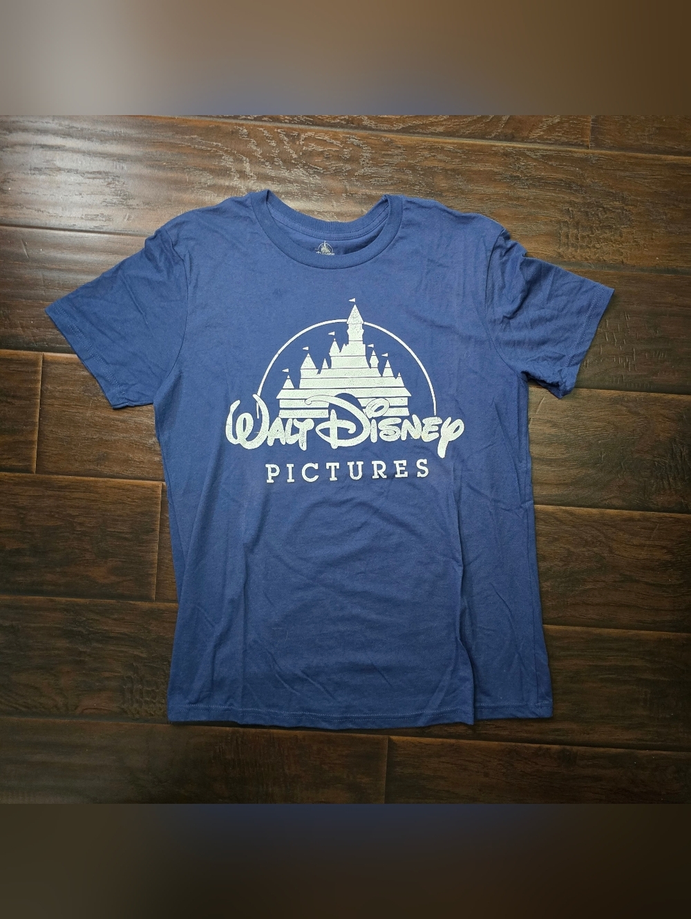 Walt Disney Pictures Unisex Adult Blue Crew Neck Short Sleeve Shirt Medium
